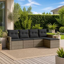 Compact 5-Piece Garden Sofa Set with Cushions