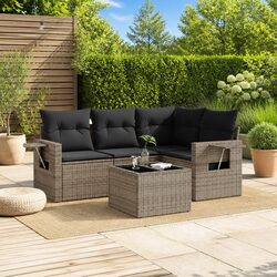 Effortless Outdoor Seating with 5-Piece Sofa Set
