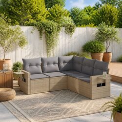 Compact 5 Piece Garden Sofa Set for Outdoor Enjoyment