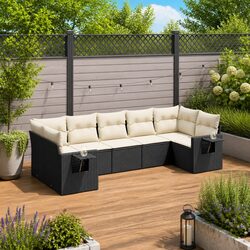 7-Piece Outdoor Sofa Set with Cushions