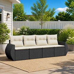 Compact 4 Piece Garden Sofa Set - Perfect for Outdoors