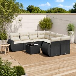 9 Piece Garden Sofa Set with Customizable Arrangements