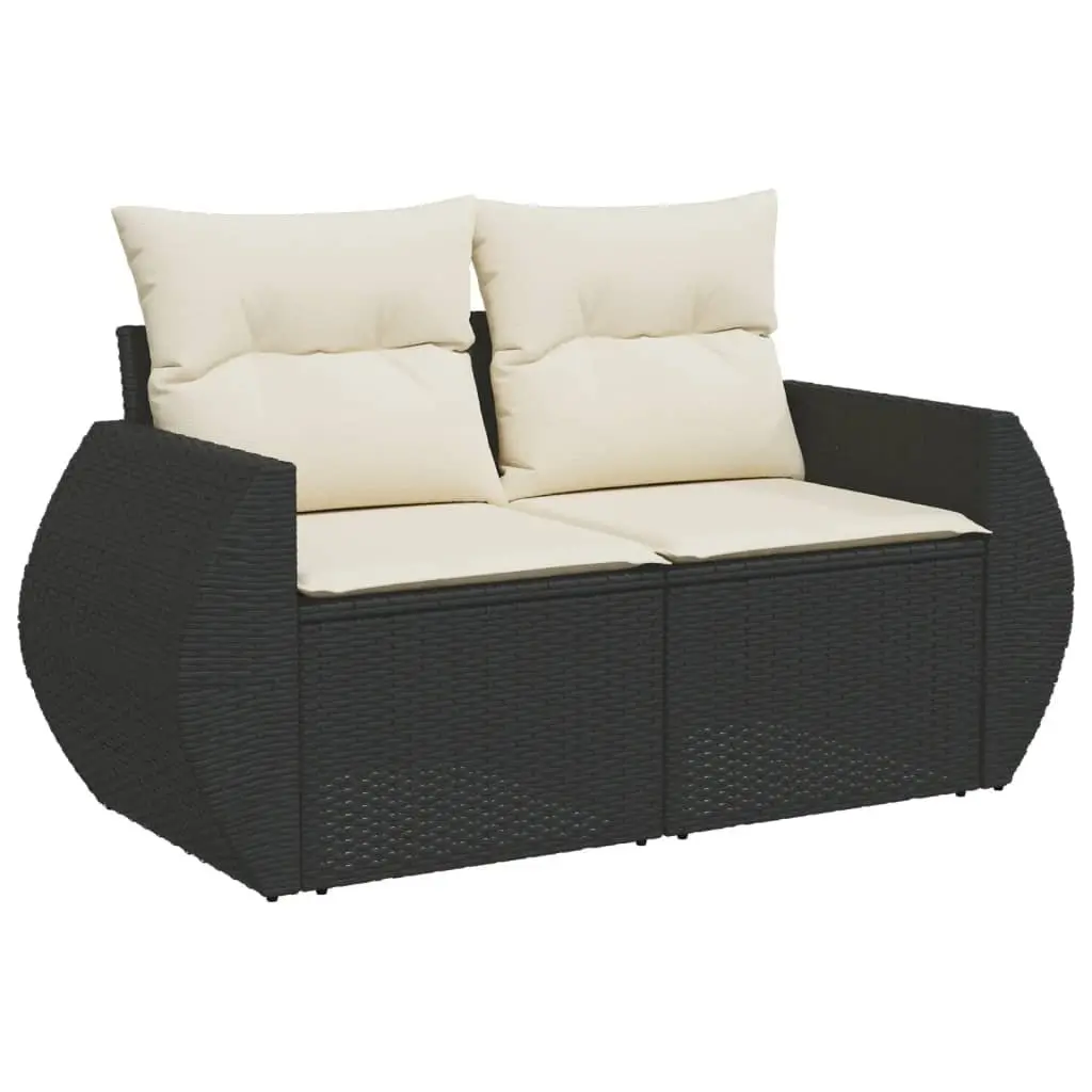 5 Piece Garden Sofa Set Outdoor Furniture Patio Sectional with Cushions Black