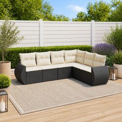 Compact and Stylish 6-Piece Modular Garden Sofa Set
