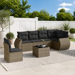 7-Piece Garden Sofa Set in Grey