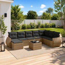 Compact and Stylish 9-Piece Garden Sofa Set