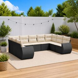 Concise and Durable 9-Piece Outdoor Sofa Set