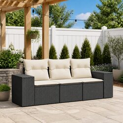 Compact 3 Piece Outdoor Sectional Sofa Set with Cushions