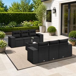 Compact and Modern 7-Piece Outdoor Sofa Set