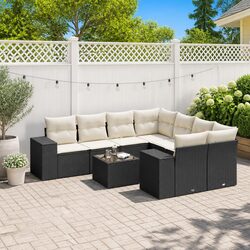 Concise 9-Piece Outdoor Sectional Sofa Set