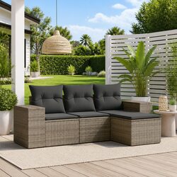 Compact 4-Piece Outdoor Sofa Set for Your Patio