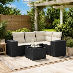 5 Piece Outdoor Sectional Sofa Set with Cushions