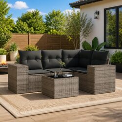 5 Piece Outdoor Sectional Sofa Set for Patios