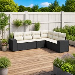 6-Piece Outdoor Garden Sofa Set: Simple and Stylish