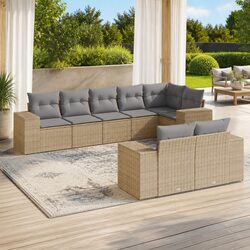 Concise and Stylish 8-Piece Outdoor Sofa Set