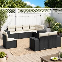 Compact 8-Piece Outdoor Garden Sofa Set with Comfort
