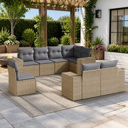 8-Piece Modular Outdoor Sofa Set with Easy Maintenance