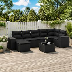 Compact and Stylish 8-Piece Outdoor Sofa Set