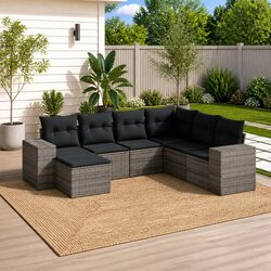 Compact and Reliable 7-Piece Outdoor Sofa Set