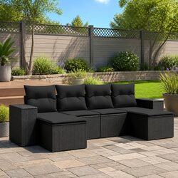 Compact and Stylish 6-Piece Outdoor Sofa Set