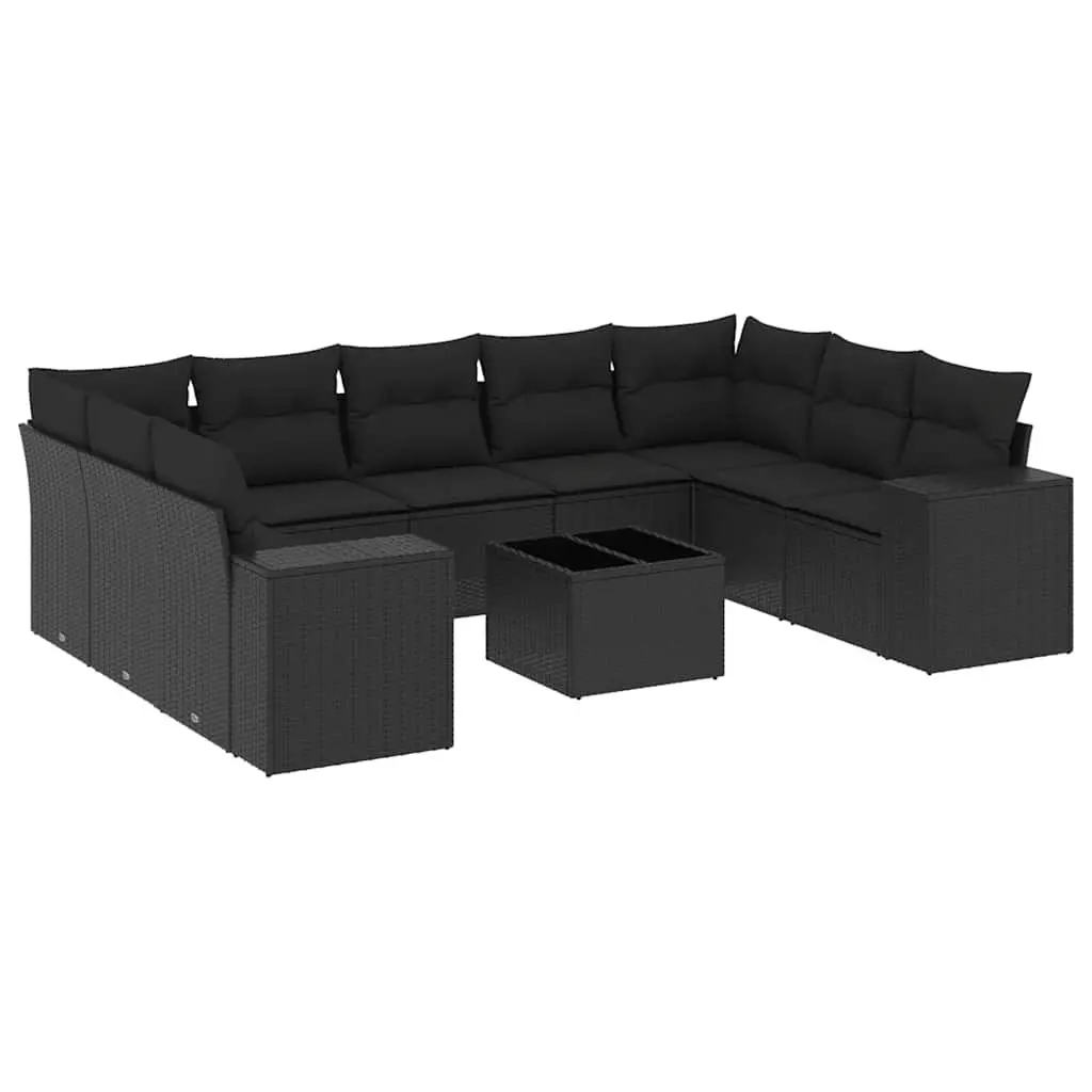10-Piece Modular Garden Sofa Set with Cushions