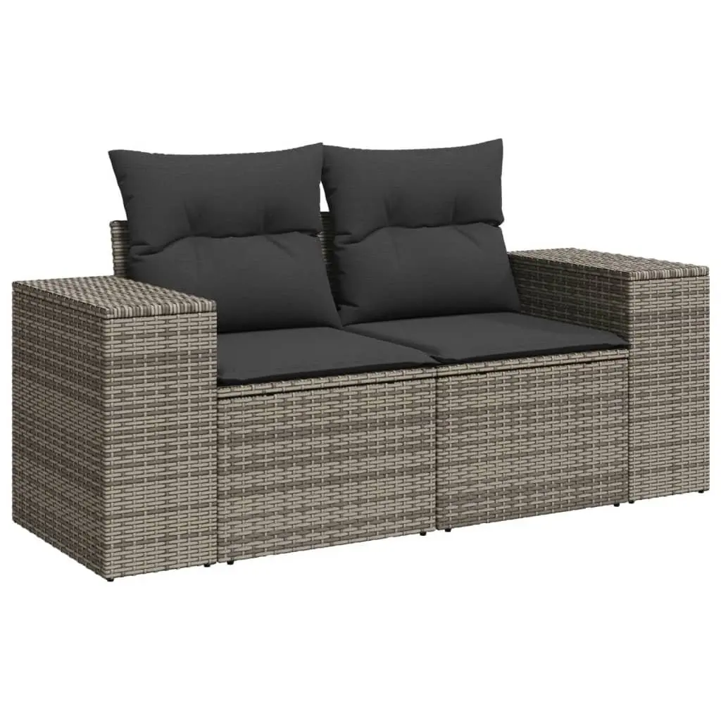 Garden Sofa Set 10 Piece Outdoor Furniture Patio Grey Poly Rattan Modular