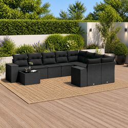 Concise Garden Sofa Set: 10 Pieces of Comfort