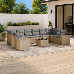 Compact 11-Piece Garden Sofa Set for Relaxed Gatherings