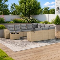 Concise Overview of 11 Piece Beige Garden Sofa Set