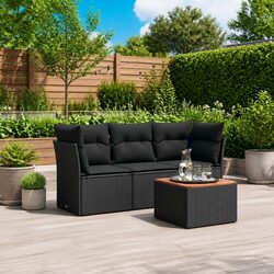 Compact 4 Piece Outdoor Sofa Set with Cushions