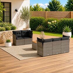6-Piece Modular Garden Sofa Set: Efficient and Stylish