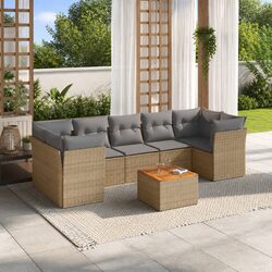 Compact 8-Piece Garden Sofa Set for Relaxing Outdoors