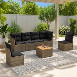 Stylish 7 Piece Outdoor Sofa Set in Grey