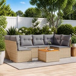 Compact and Stylish 7 Piece Outdoor Sofa Set