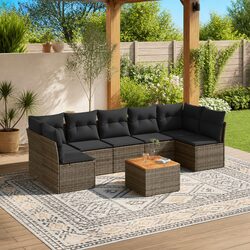 Compact and Modern 8 Piece Garden Sofa Set for Any Outdoor Area