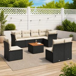Compact 9-Piece Garden Sofa Set for Outdoor Relaxation