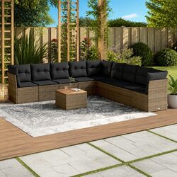 Compact and Stylish Garden Sofa Set with 10 Pieces