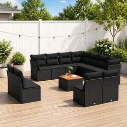 Compact 12-Piece Modular Sofa Set for Outdoor Relaxation