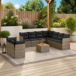 Concise 10-Piece Outdoor Garden Sofa Set