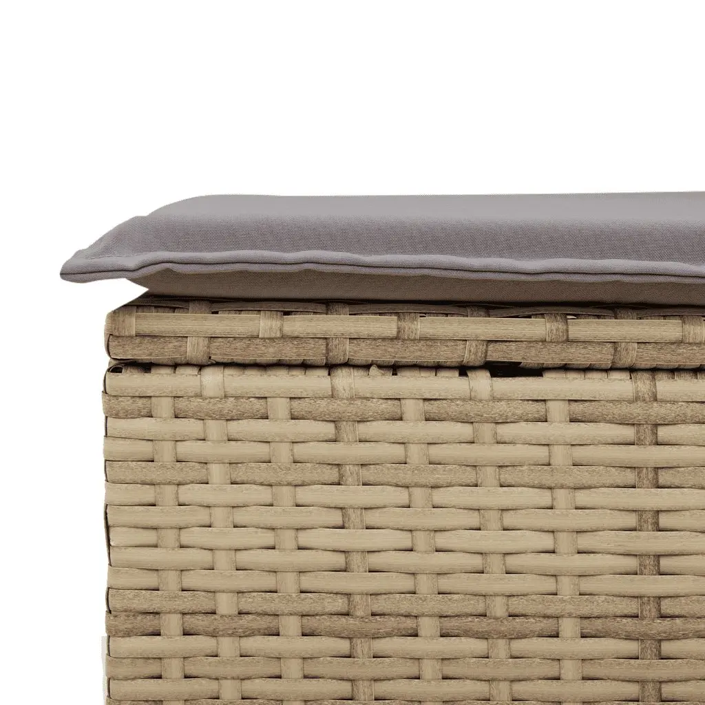 Garden Sofa Set 11 Piece Outdoor Furniture Beige Poly Rattan Patio Seating with