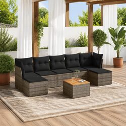 Compact and Versatile 8 Piece Garden Sofa Set