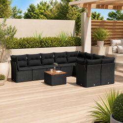 Compact and Versatile 10-Piece Garden Sofa Set