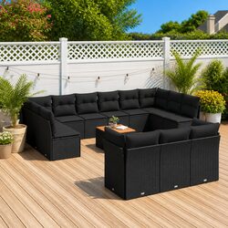 Concise 14 Piece Garden Sofa Set with Modular Design