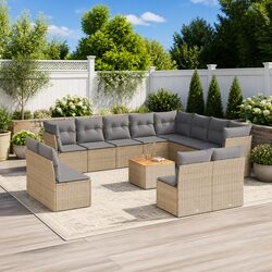 Compact 13-Piece Outdoor Garden Sofa Set