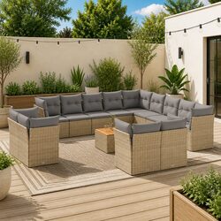 Compact 14 Piece Garden Sofa Set with Practical Design