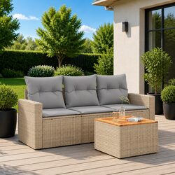 Compact and Stylish 4 Piece Garden Sofa Set