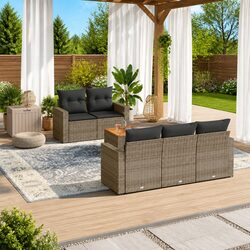 6-Piece Outdoor Sofa Set in Grey