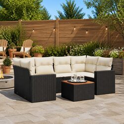 Compact and Stylish 7 Piece Garden Sofa Set