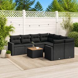 Compact and Stylish 9-Piece Outdoor Sofa Set