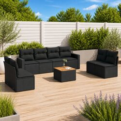 Compact and Comfortable 9 Piece Garden Sofa Set
